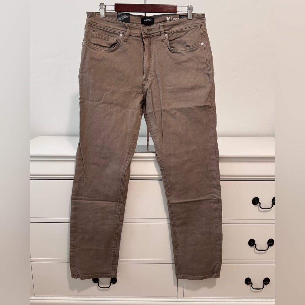 BlankNYC Wooster Slim Fit Jeans – 36x32 – Taupe Stone Wash NWT